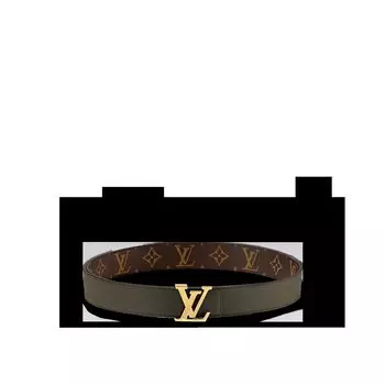 Двусторонний ремень LV Initiales шириной 30 мм Louis Vuitton, зеленый