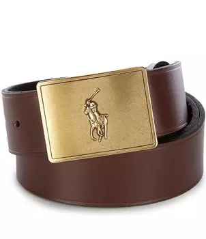 Двусторонний ремень Polo Ralph Lauren Big Pony, коричневый
