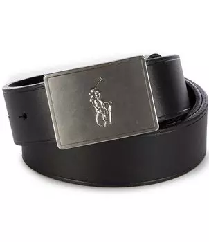 Двусторонний ремень Polo Ralph Lauren Big Pony, черный
