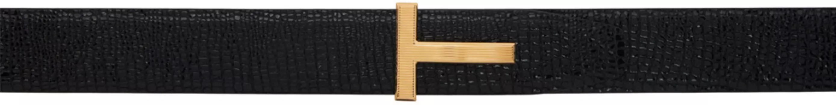 Двусторонний ремень с принтом ящерицы T TOM FORD