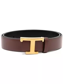 Двусторонний ремень с пряжкой T Timeless Tod's, коричневый