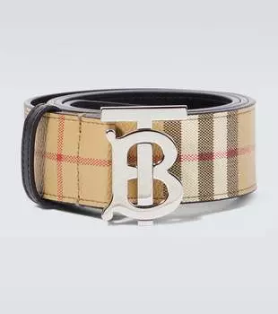 Двусторонний ремень tb с монограммой Burberry, мультиколор