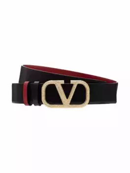 Двусторонний ремень V-logo Valentino Garavani, черный