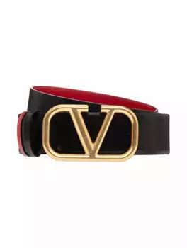 Двусторонний ремень V-logo Valentino Garavani, черный