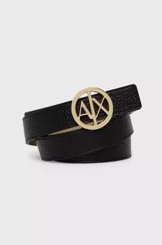 Двусторонний ремень Armani Exchange женский, черный