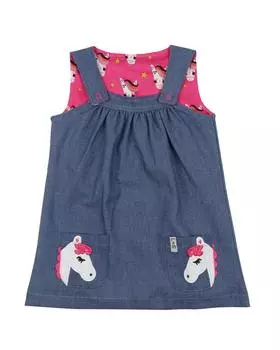 Двусторонний сарафан из конского и джинсового ткани Lilly + Sid, мультиколор