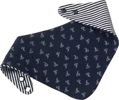 Двусторонний шарф из муслина с узором «парусник» синий 1 шт. ALANA