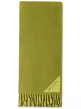 Двусторонний шарф Prada, зеленый
