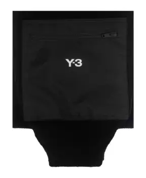 Двусторонний шарф с карманами. Y-3, черный