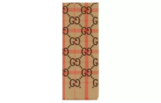 Двусторонний шарф с жаккардом Gg GUCCI