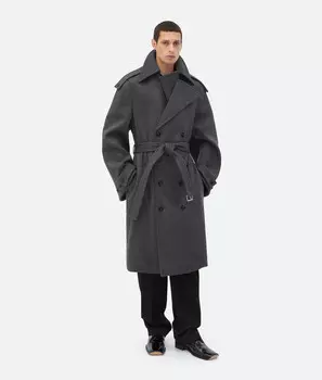 Двусторонний шерстяной тренчкот Bottega Veneta