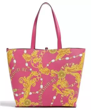 Двусторонний шоппер из искусственной кожи Versace Jeans Couture, розовый