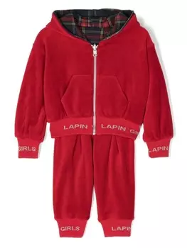 Двусторонний спортивный костюм с капюшоном Lapin House, красный