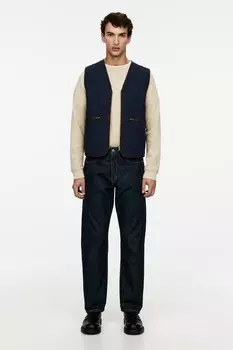 Двусторонний стеганый жилет Arket, синий