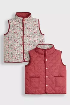 Двусторонний стеганый жилет Jojo Maman Bb, розовый