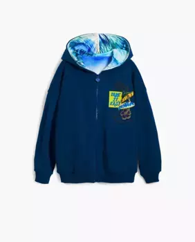 Двусторонний свитшот для мальчика Desigual, синий индиго