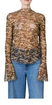 Двусторонний топ-капюшон с открытой спиной цвета саванна PRISCAVera, цвет savanna