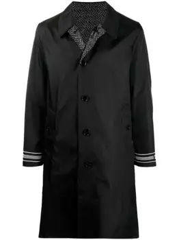 Двусторонний тренч с монограммой BURBERRY, черный