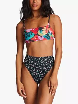 Двусторонний укороченный бикини-топ Billabong Islands, цвет мульти
