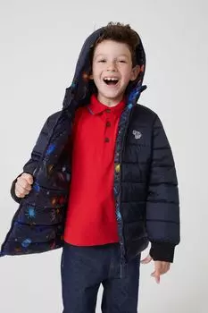 Двусторонний утепленный плащ для мальчиков Paul Smith, мультиколор