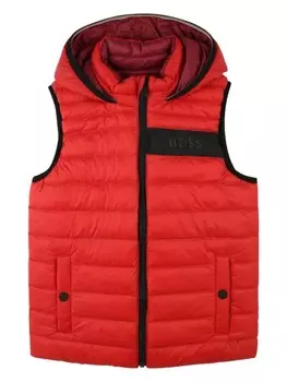 Двусторонний утепленный жилет BOSS Kidswear, красный