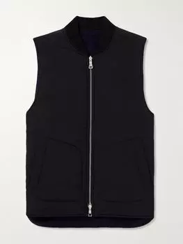 Двусторонний утепленный жилет из смеси шерсти MR P., черный