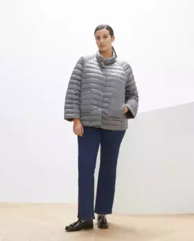 Двусторонний женский пуховик с подкладкой из перьев Couchel, цвет 820 Gris Medio