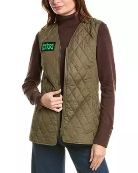 Двусторонний жилет Barbour GANNI Betty, зеленый
