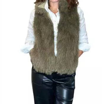 Двусторонний жилет цвета оливы Dylan, оливковый