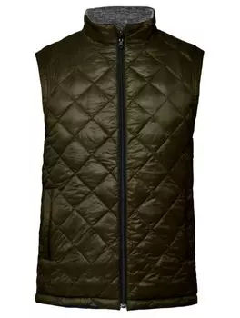 Двусторонний жилет-пуховик с ромбовидной стеганой отделкой Thermostyles, цвет Olive
