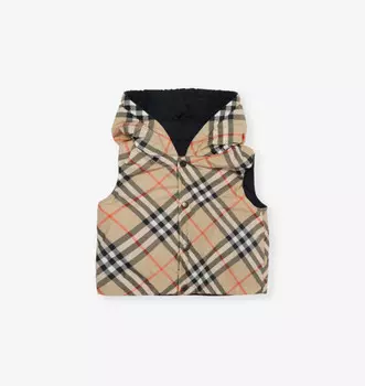 Двусторонний жилет с эластичным подолом, возраст 12 месяцев - 2 года Burberry, желтый