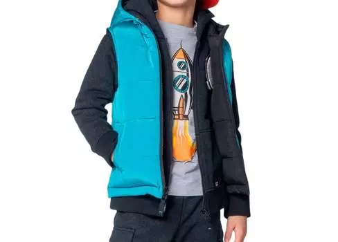 Двусторонний жилет в синем цвете Jewel Appaman