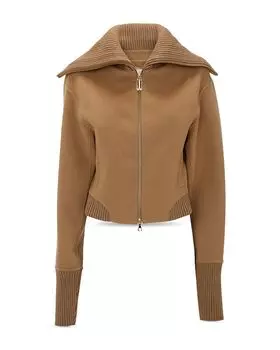 Двусторонняя бомбер-куртка Victoria Beckham, коричневый/бежевый