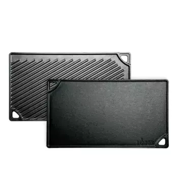 Двусторонняя чугунная сковорода Cast Iron Lodge, черный