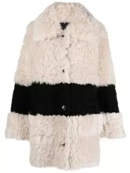 Двусторонняя дубленка Collage Abingdon из овчины JOSEPH, бежевый