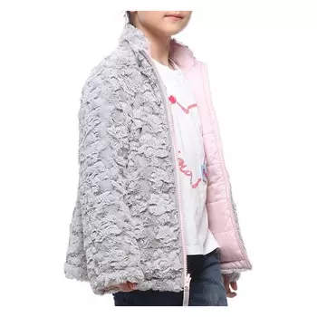 Двусторонняя флисовая куртка-пуховик Rokka&Rolla для девочек, цвет Mulberry Ice Green