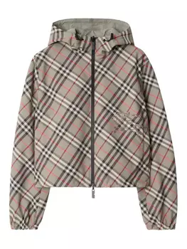 Двусторонняя клетчатая куртка Burberry, нейтральный