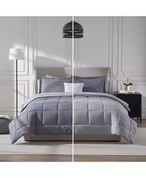 Двусторонняя комплектная кровать в сумке из 7 предметов — King — темно-серый/светло-серый Clara Clark, фиолетовый