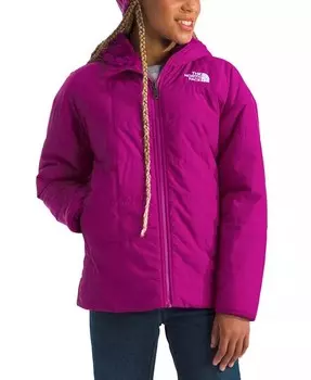 Двусторонняя короткая парка с капюшоном и молнией во всю длину Big Girls Shasta The North Face, фиолетовый