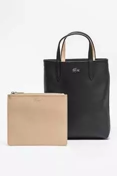 Двусторонняя косметичка на молнии Lacoste, черный