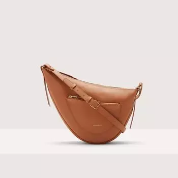 Двусторонняя кожаная сумка через плечо Coccinelle SNUGGIE SMALL, коричневый