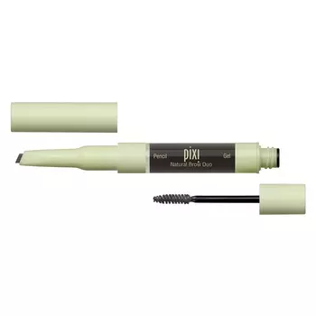 Двусторонняя краска для бровей natural brow duo Pixi, цвет soft black, количество 1 шт.
