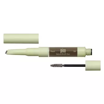 Двусторонняя краска для бровей natural brow duo Pixi, цвет natural brown, количество 1 шт.