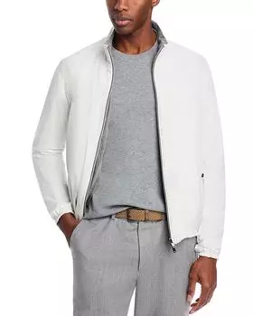 Двусторонняя куртка-бомбер из микрофибры в джерси Herno, белый