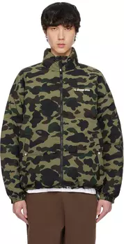 Двусторонняя куртка цвета хаки 1st Camo BAPE