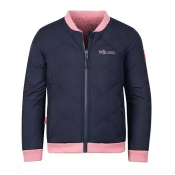 Двусторонняя куртка для девочек Hamar темно-синий/фиолетовый TROLLKIDS, цвет blau