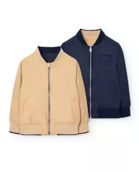 Двусторонняя куртка для мальчиков с застежкой-молнией Boboli, тёмно-синий