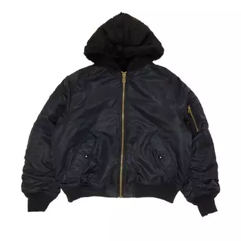 Двусторонняя куртка из искусственного меха Supreme MA-1 Черный