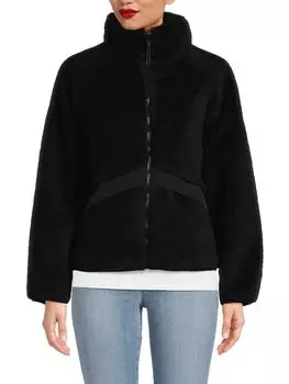 Двусторонняя куртка из искусственной овчины Calvin Klein, черный