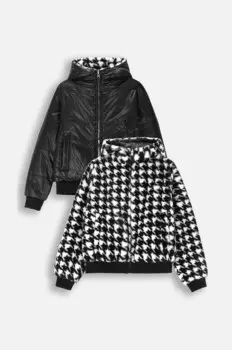 Двусторонняя куртка из крокодиловой кожи для детей Coccodrillo, черный